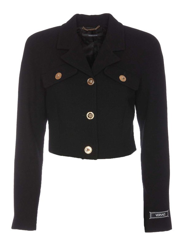 VERSACE: casual jackets - Black Informal Jacket