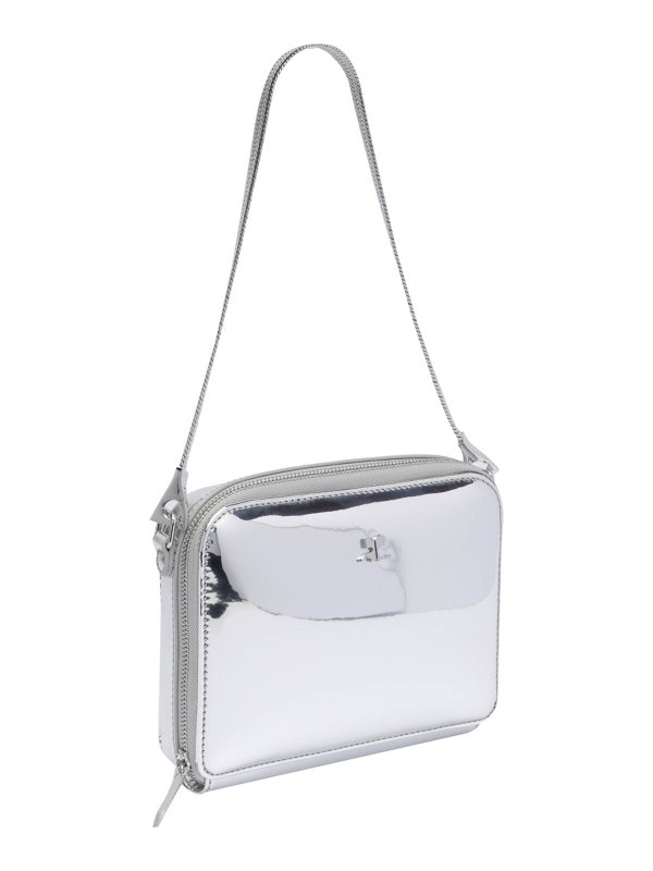 Courreges: borse a tracolla online - Borsa nuvola con catena a specchio