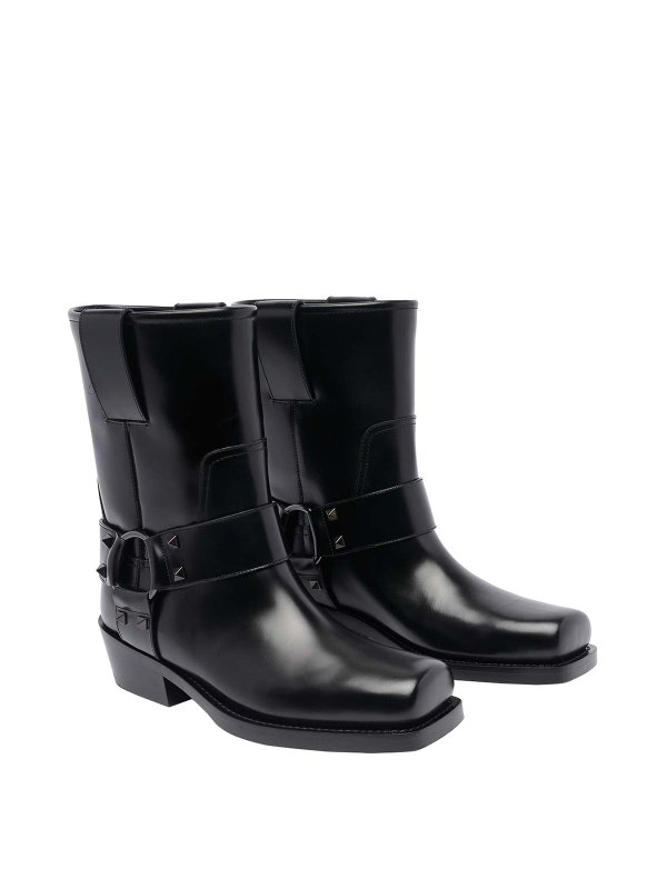 VALENTINO GARAVANI: ankle boots online - Rocktud Biker Booties