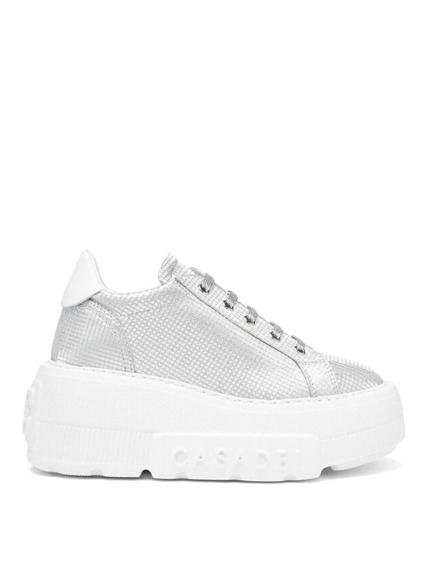 Casadei: Chaussures de sport - Baskets - Blanc