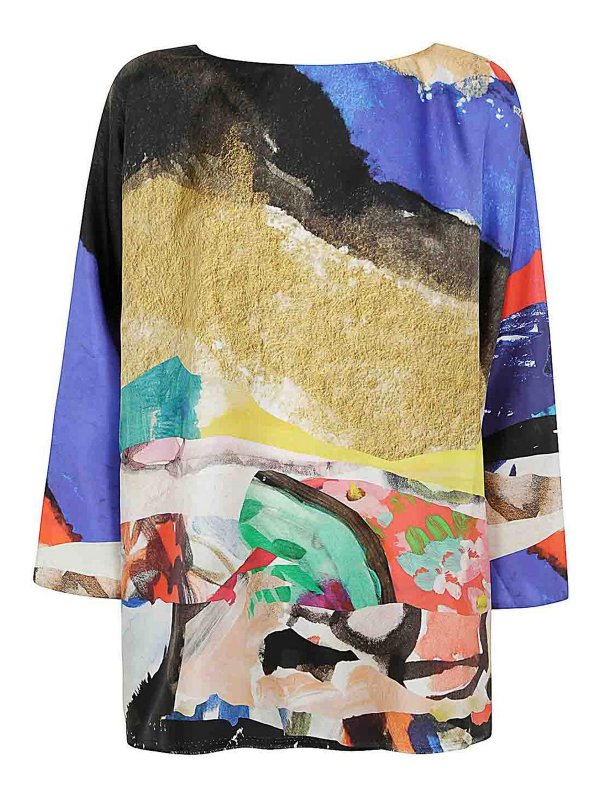 DANIELA GREGIS: shirts - L/S Round Neck Square Shirt