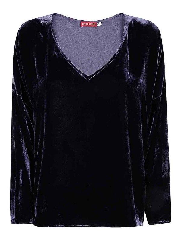 BIANCO LEVRIN: シャツ - シャツ - ブルー