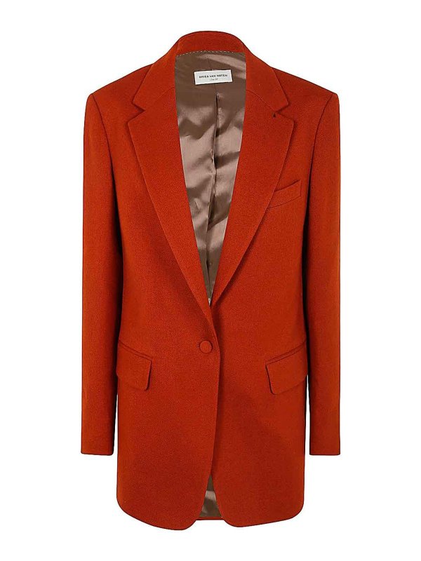 DRIES VAN NOTEN: カジュアルジャケット - カジュアルジャケット - オレンジ