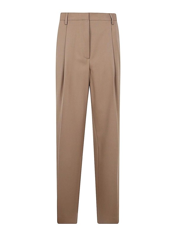 DRIES VAN NOTEN: カジュアルトラウザー - カジュアルパンツ - ブラウン