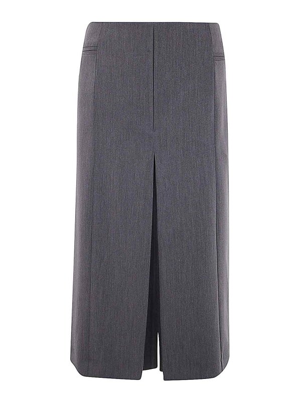 Pinko: Faldas media pierna y semilargas - Falda Semilarga - Gris