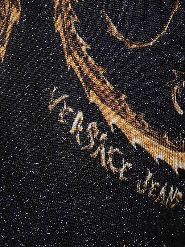 The Best Shops Versace Jeans Couture: crew necks - Lurex Print Sweater