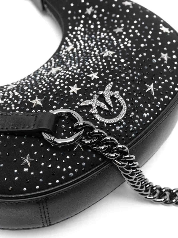 Pinko: cross body bags online - Brioche Hobo Mini Full Strass Bag