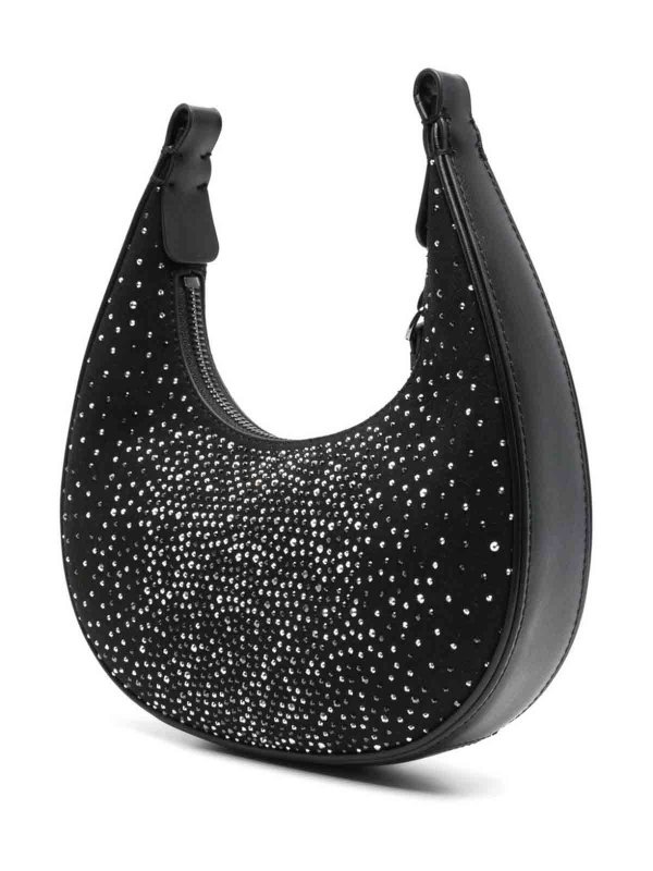 The Best Shops Pinko: cross body bags - Brioche Hobo Mini Full Strass Bag