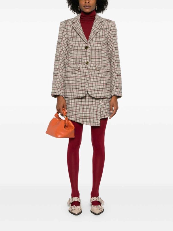 Check Wool Mix Boxy Blazer shop online: GANNI