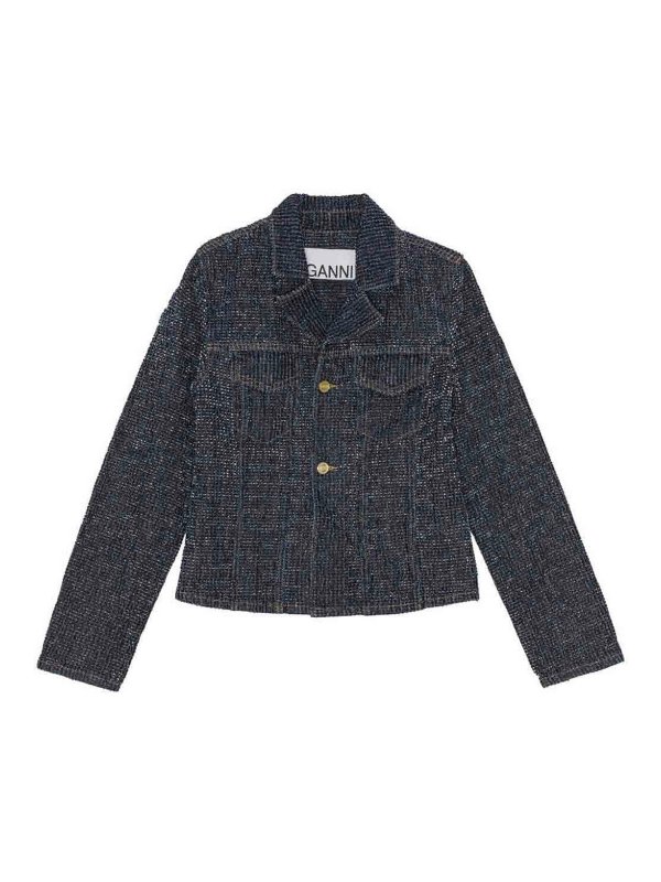 GANNI: ブレザー - ブレザー - デニム