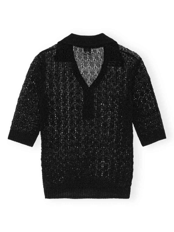 ポロシャツ - 黒 shop online: GANNI