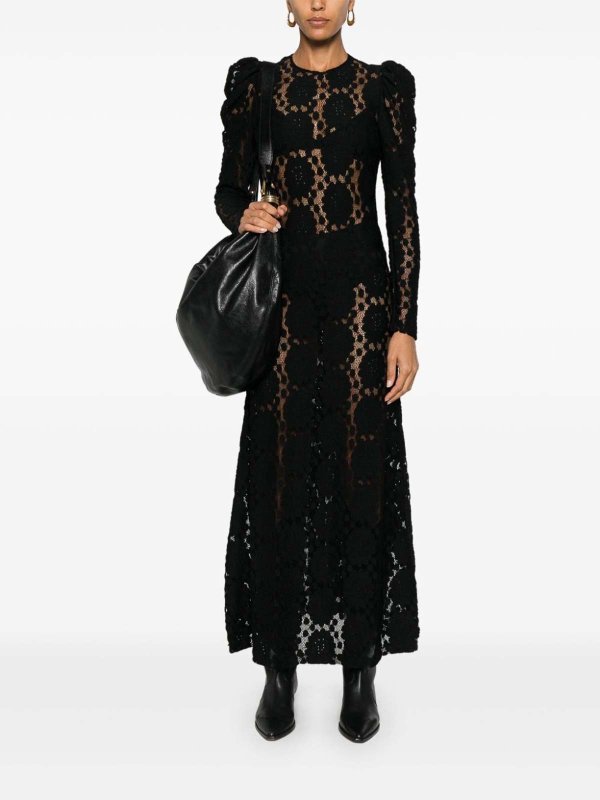 Knielanges Kleid - Schwarz shop online: LA DOUBLEJ