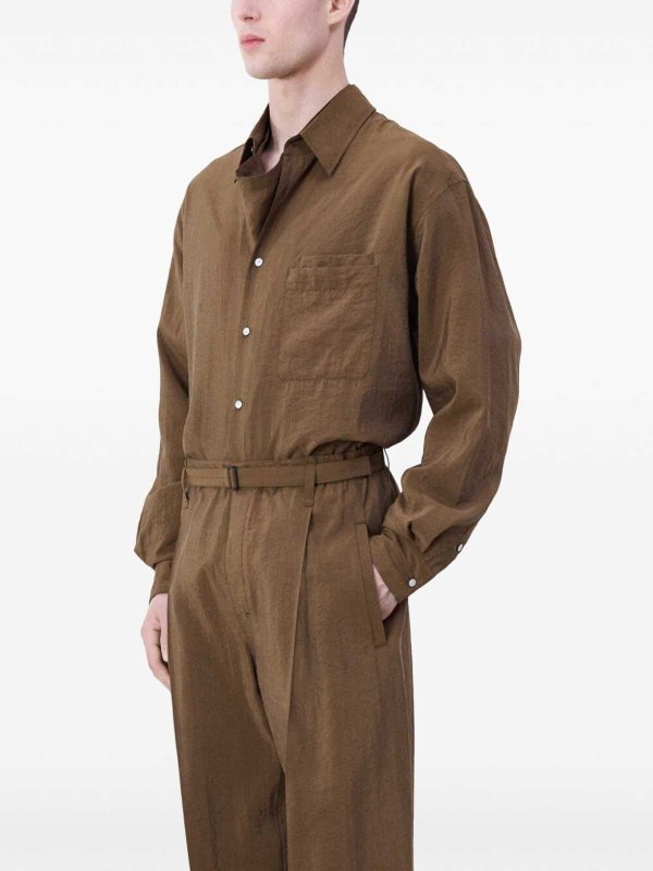 カジュアルパンツ - ブラウン shop online: LEMAIRE