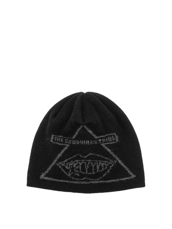 Sacai: ニットキャップ - ビーニー帽 - 黒