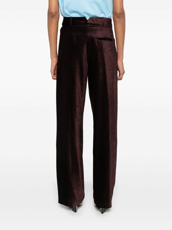 FORTE FORTE: pantaloni casual online - Pantaloni larghi di velluto a coste
