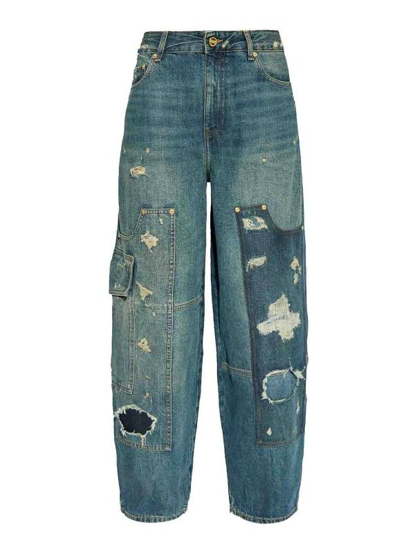 GANNI: jeans dritti, a sigaretta - Jeans