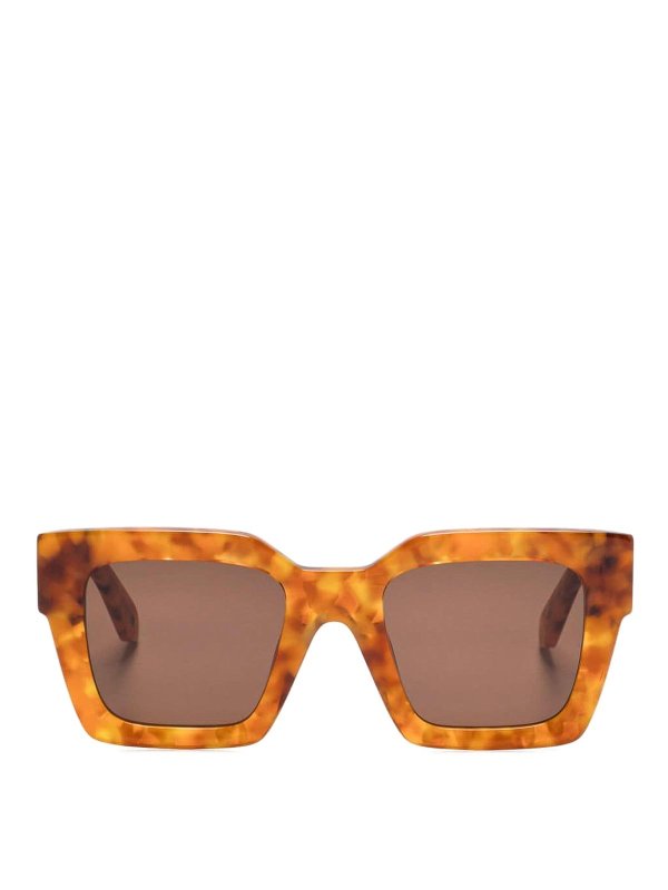 OFF-WHITE: gafas - Gafas - Marrón