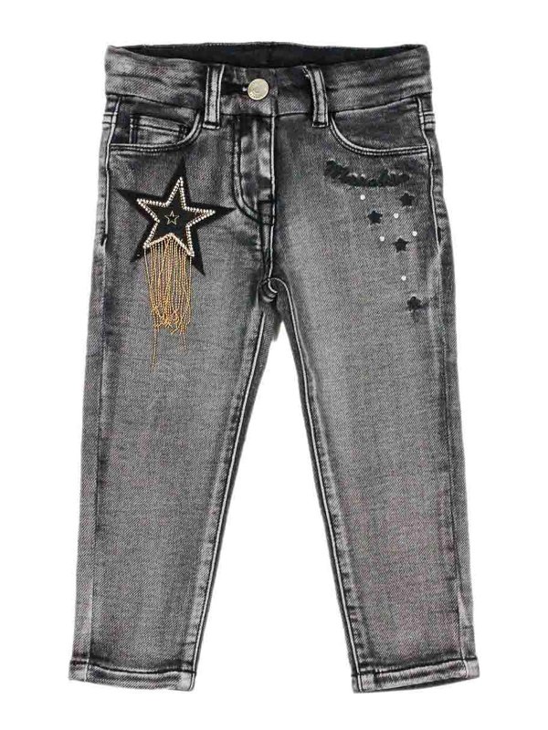 MONNALISA: カジュアルトラウザー - カジュアルパンツ - 黒