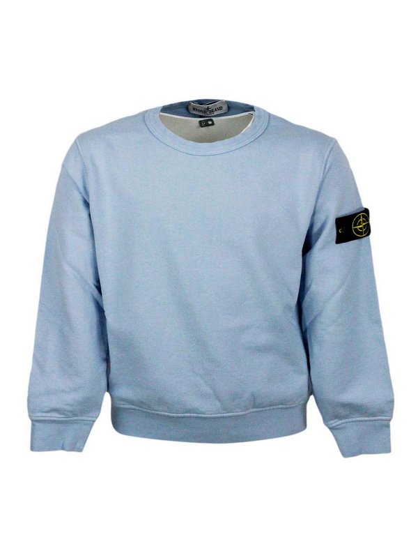 Stone Island Junior: Sudaderas y suéteres - Sudadera - Azul Claro