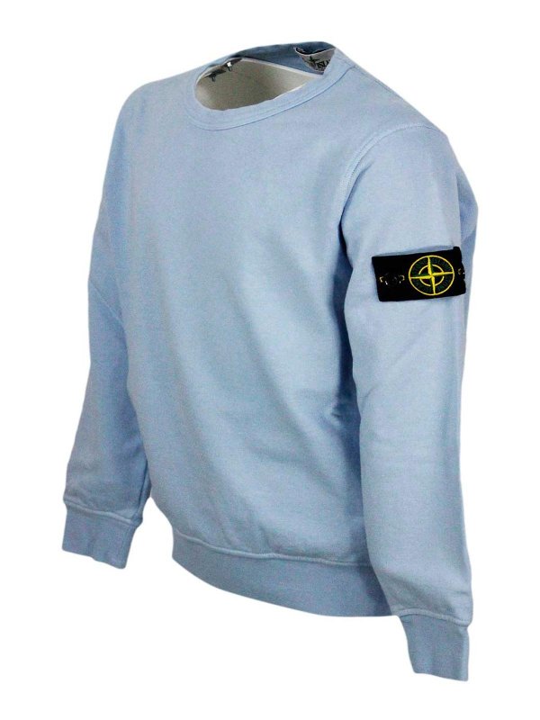 Stone Island Junior: Sudaderas y suéteres online - Sudadera - Azul Claro