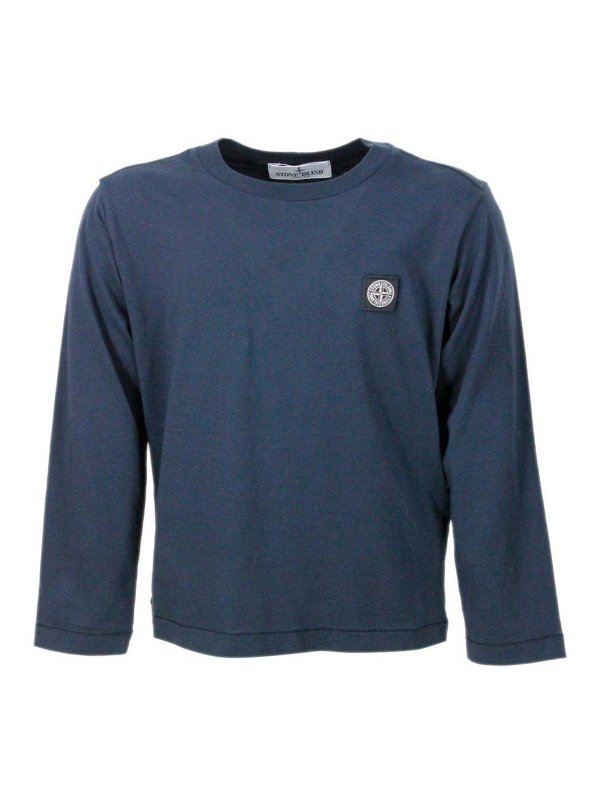 Stone Island Junior: t-shirts - T-Shirt Blue