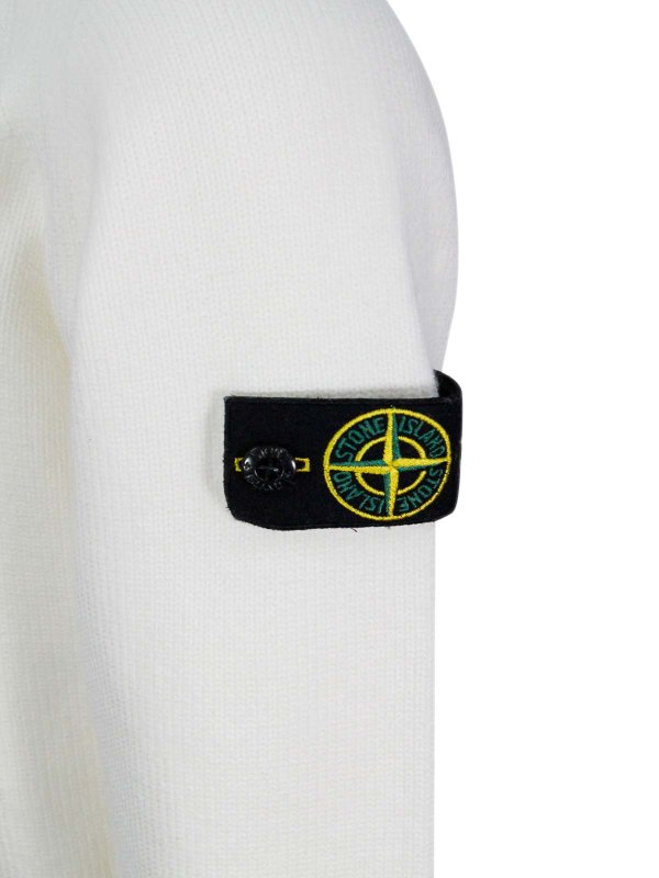 Stone Island Junior: maglia collo rotondo online - Maglione  Crema
