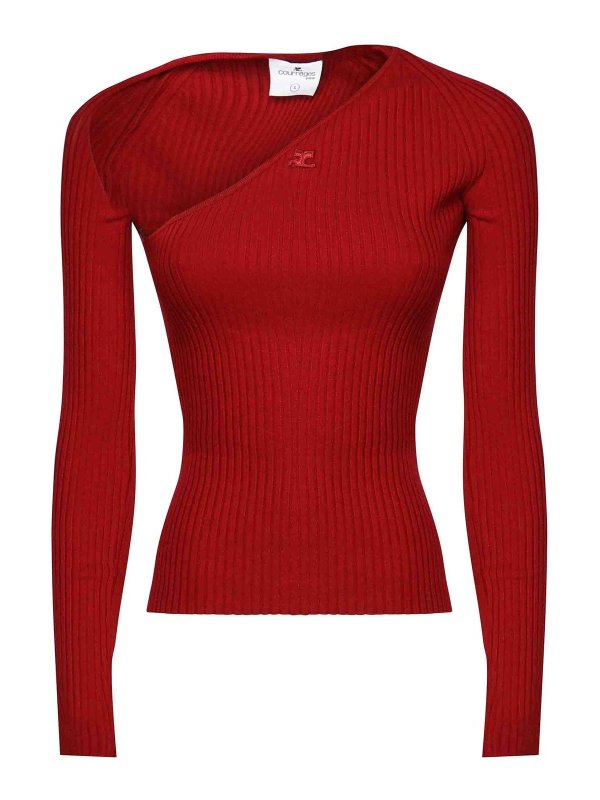 Courreges: Tops y camisetas sin mangas - Top - Rojo