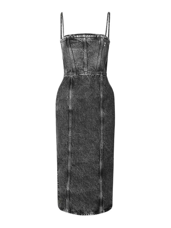 ICON DENIM: Maxi robe - Maxi Robe - Gris