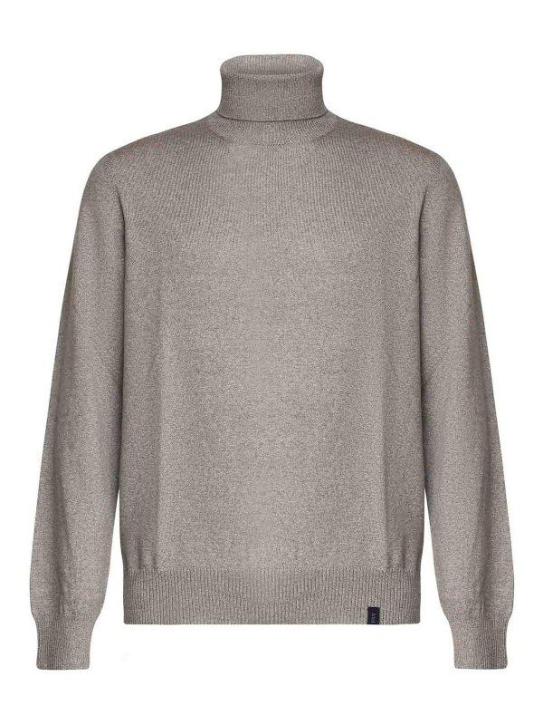 FAY: Pull col rond - Pull Col Rond - Marron Clair