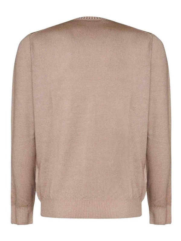 FAY: maglia collo rotondo online - Maglione In Lana Vergine Tinta