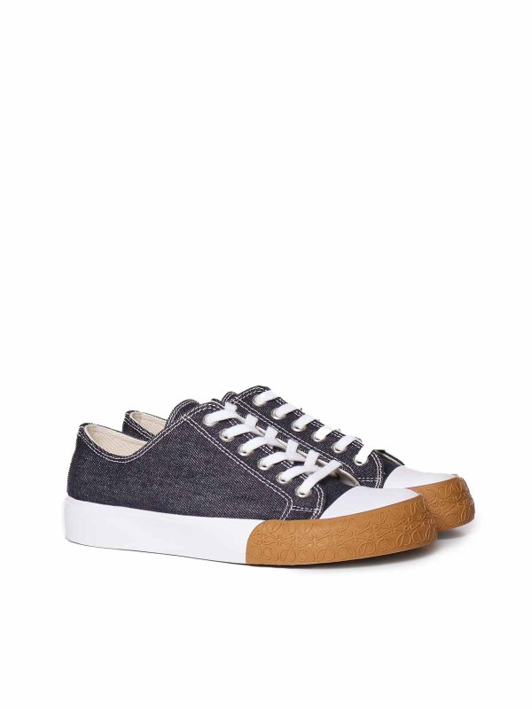 LOEWE: trainers online - Lace Up Sneakers In Denim