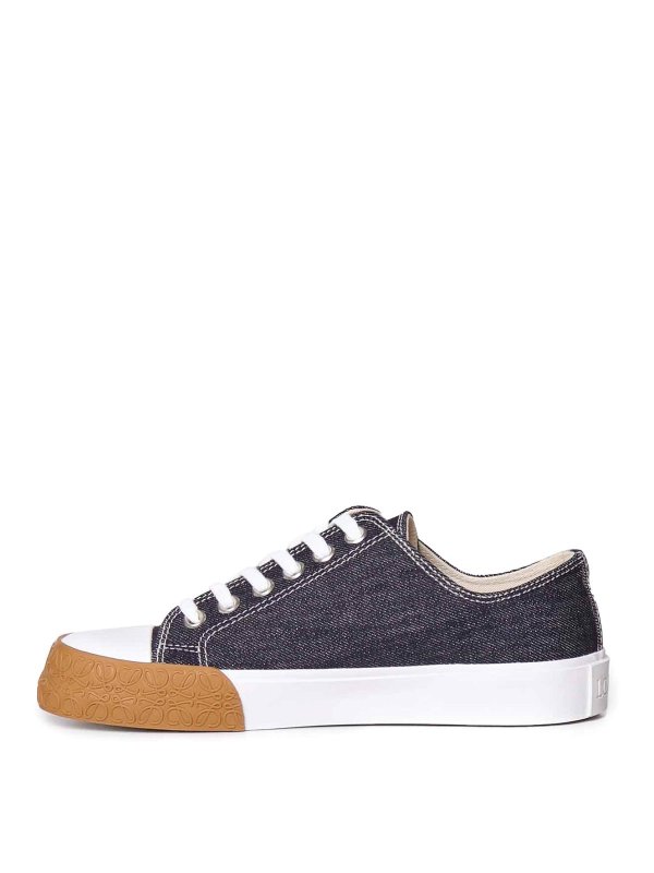 Lace Up Sneakers In Denim shop online: LOEWE