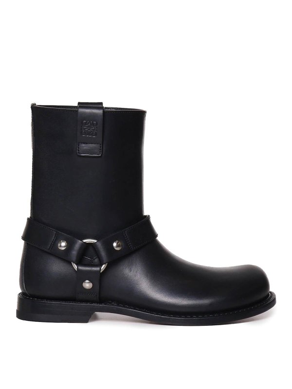 LOEWE: ankle boots - Smooth Leather Pull-On Boot