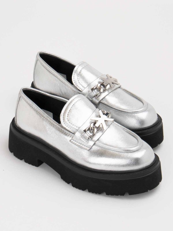 JOHN RICHMOND: Mokassins und Slippers online - Mokassins - Silber