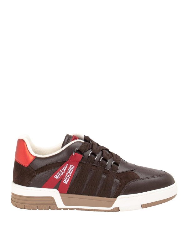 MOSCHINO: Chaussures de sport - Baskets - Marron