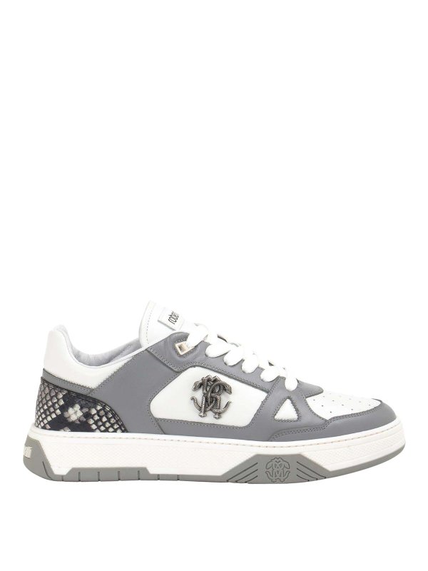 ROBERTO CAVALLI: Chaussures de sport - Baskets - Blanc