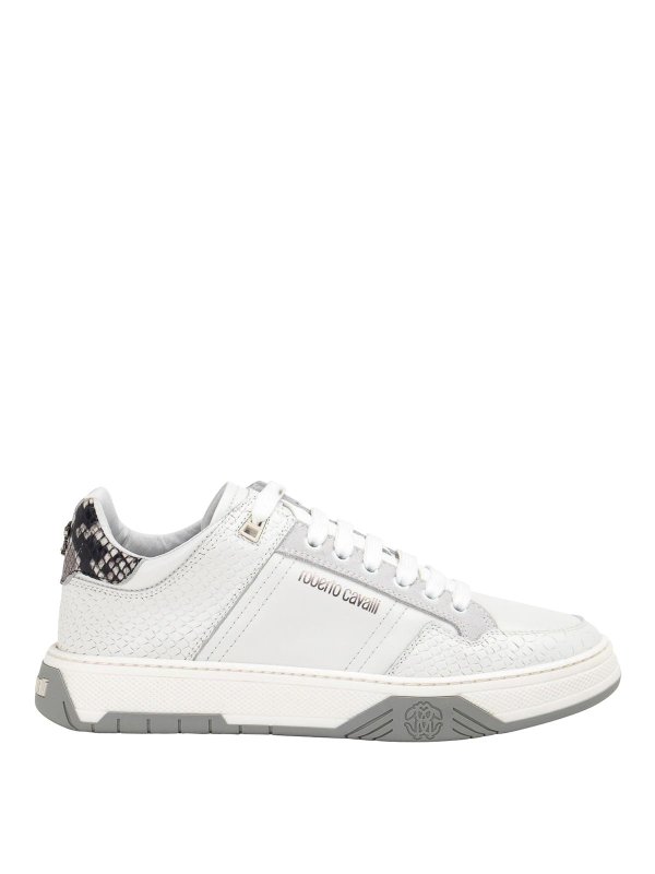 ROBERTO CAVALLI: Chaussures de sport - Baskets - Blanc