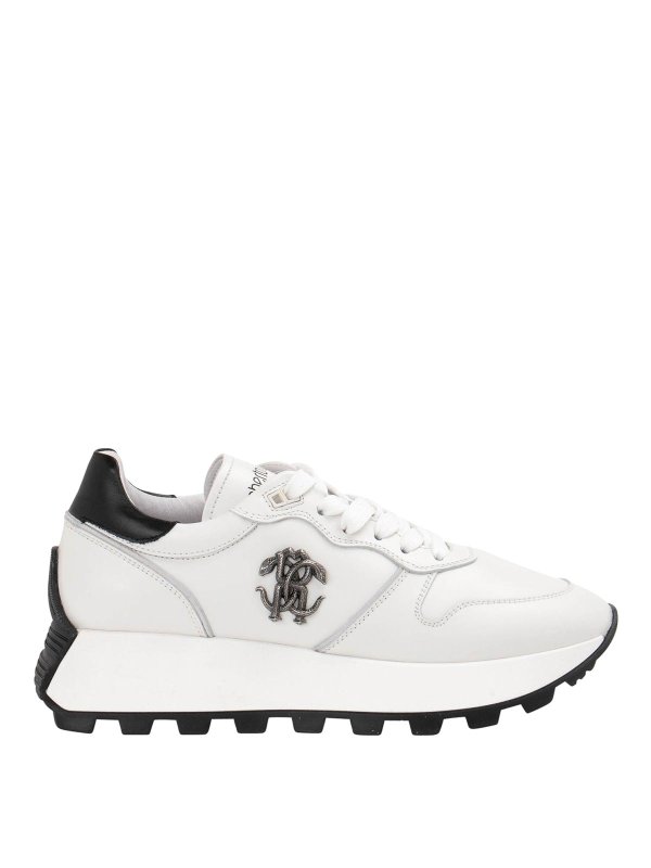 ROBERTO CAVALLI: Chaussures de sport - Baskets - Blanc