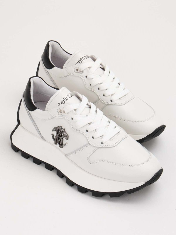 ROBERTO CAVALLI: Chaussures de sport online - Baskets - Blanc