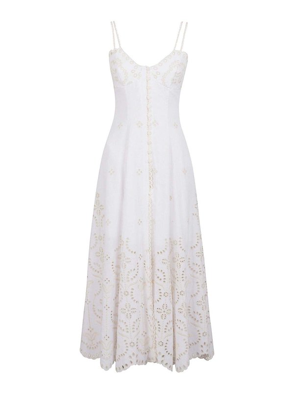 CHARO RUIZ: Knielange Kleider - Knielanges Kleid - Weiß