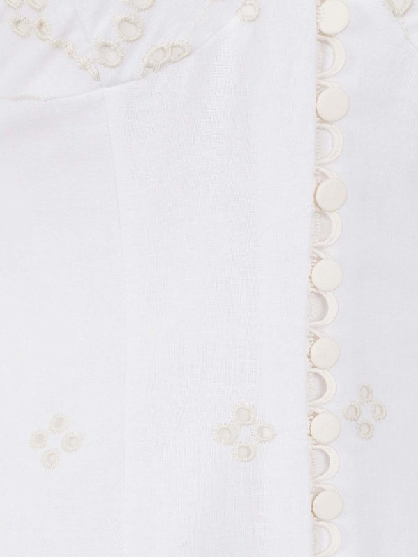 The Best Shops CHARO RUIZ: Knielange Kleider - Knielanges Kleid - Weiß