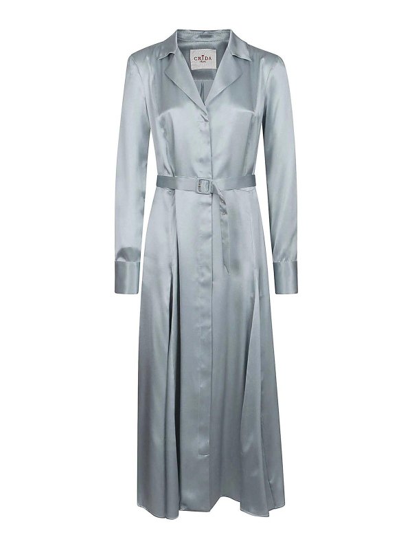 CRIDA: ニーレングスドレス - 膝丈ドレス - ブルー