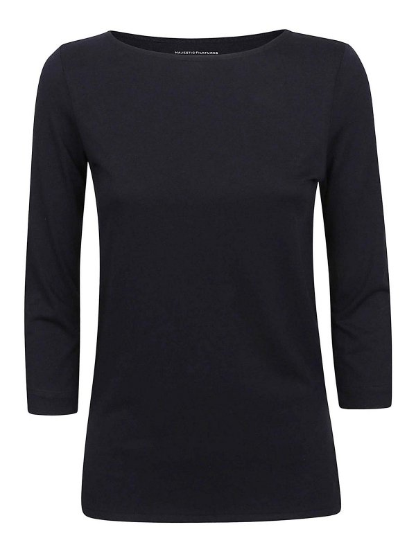 Majestic Filatures: Tops und Tank Tops - Top - Blau