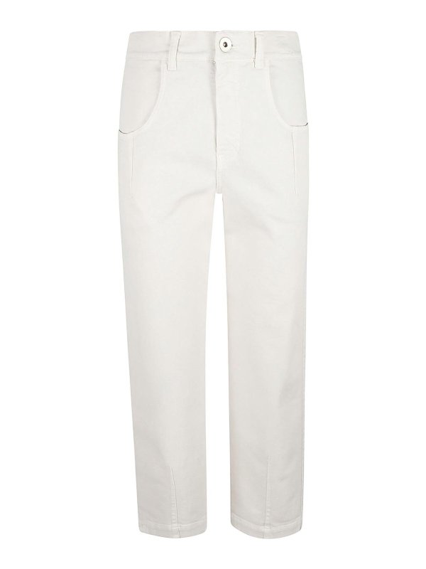 ELEVENTY: Casual Hosen - Casual Hose - Creme