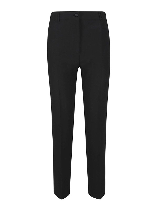 HEBE STUDIO: カジュアルトラウザー - カジュアルパンツ - 黒