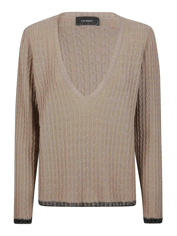 CIVIDINI: v necks - V-neck sweater