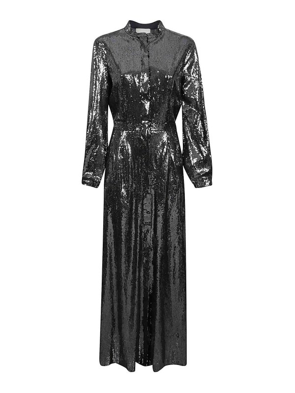 CRIDA: Knielange Kleider - Knielanges Kleid - Grau