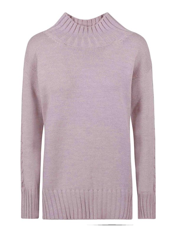 eleven88: Strickpullover mit Rundhalsausschnitt - Rundhalspullover - Nude