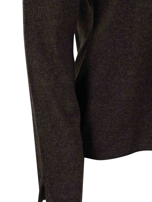 eleven88: Strickpullover mit Rundhalsausschnitt online - Rundhalspullover - Braun