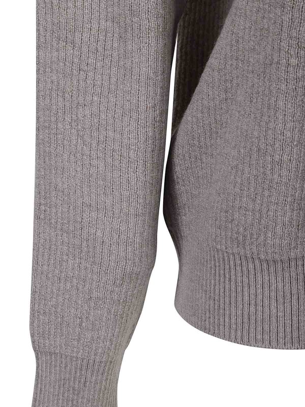 The Best Shops eleven88: Suéteres con cuello pico - Suéter Con Cuello De Pico - Gris